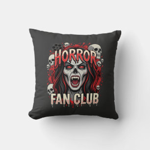Cojín Decorativo Club de Fans de Terror de Halloween Cráneo de Vamp