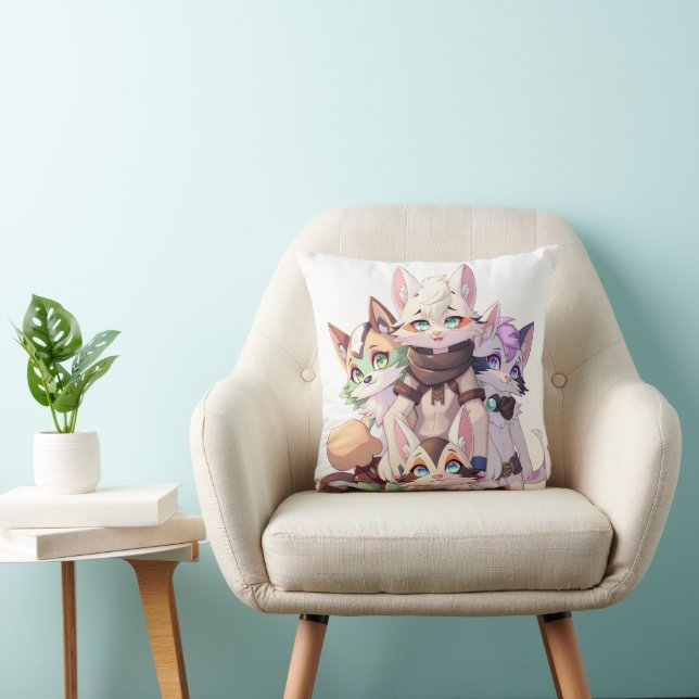 Cojín Decorativo Club de Gatitos (Silla)