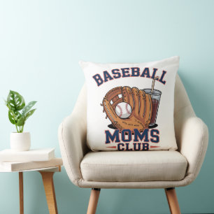 Cojín Decorativo Club de Mamás de Béisbol Día de la Madre