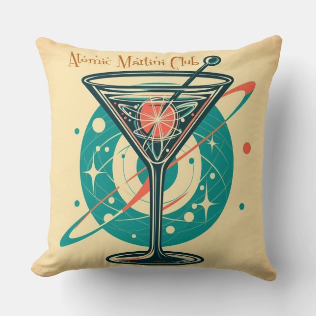 Cojín Decorativo Club de Martini Atómico  (Anverso)