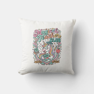 Cojín Decorativo Club de Profesora Mágica Unicornio Mercado Kawaii