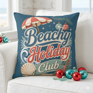 Cojín Decorativo Club de Vacaciones Playeras Navidad Costera Retro