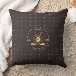 Cojín Decorativo Clubes de golf de oro personalizados