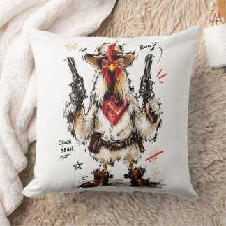 Cojín Decorativo Cluck Yeah! Cowboy Rooster with Pistols