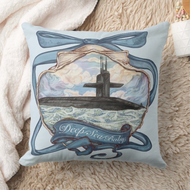 Cojín Decorativo Coastal Blues Submarine Throw Pillow  (Manta)