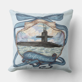 Cojín Decorativo Coastal Blues Submarine Throw Pillow 