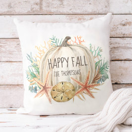Cojín Decorativo Coastal Happy Fall Bombkin Sea Shells