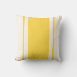 Cojín Decorativo Coastal Stripe Throw Pillow – Yellow & Cream