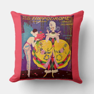Cojín Decorativo Cobertura del programa del Hipódromo de Nueva York