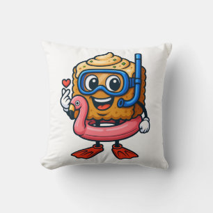 Cojín Decorativo CobyBiscuit – Edición Flamingo Snorkel