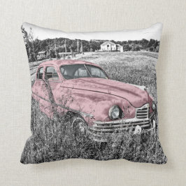 Cojín Decorativo Coche clásico rosado