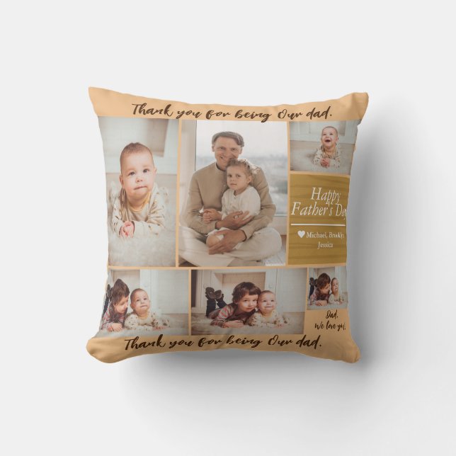 Cojín Decorativo Coche de la familia fotográfica Simple Modern Fath (Anverso)