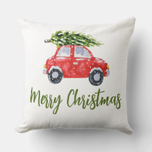 Coche de Navidad con árbol