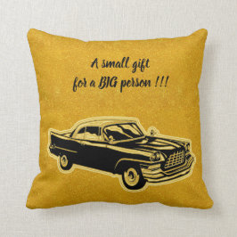 Cojín Decorativo Coche de oro negro elegante y elegante