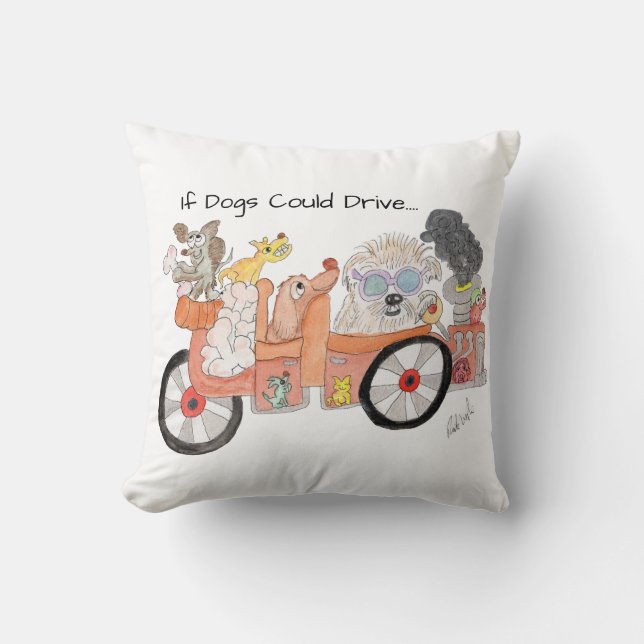 Cojín Decorativo Coche Ideal para Perros (Anverso)