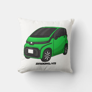 Cojín Decorativo Coche pequeño verde tamaño micro