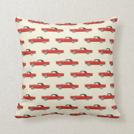 Cojín Decorativo Coche rojo retro