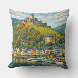 Cojín Decorativo Cochem Germany Vintage Travel Art