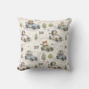 Cojín Decorativo Coches de Carreras Dulces y Animales Pequeños Niño