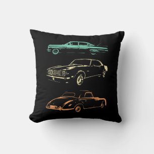 Cojín Decorativo Coches de época - Retro gráfico de 80 y 90