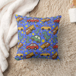 Cojín Decorativo Coches de juguete y dinosaurios