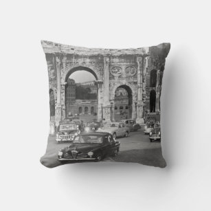 Cojín Decorativo Coches y monumentos antiguos Roma Italia, capital