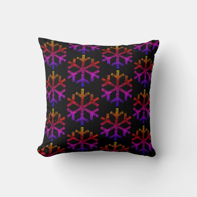 Cojín Decorativo Cochos de Nieve de Arcoíris para Sofá Sillón (Anverso)