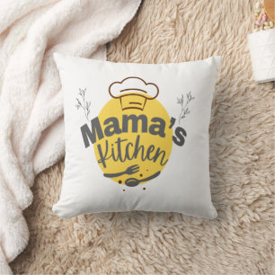 Cojín Decorativo Cocina de Mamá - Tee de Comida Retro Confort