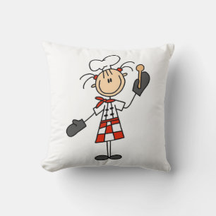 Cojín Decorativo Cocinera con manoplas y cuchara de madera