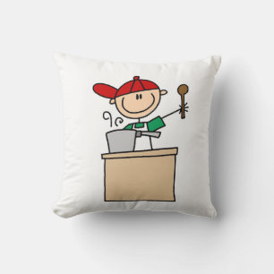 Cojín Decorativo Cocinero Figura de Palito Hombre