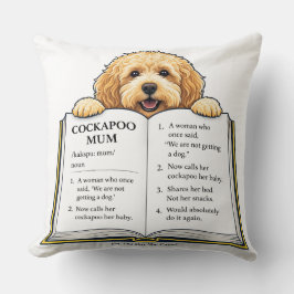 Cojín Decorativo Cockapoo Mum Definition Gift | Funny Dog Mum Desig