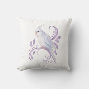 Cojín Decorativo Cockatiel blanco