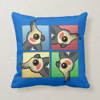 Cojín Decorativo Cockatiel de cuatro colores
