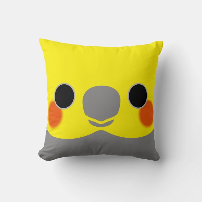 Cojín Decorativo Cockatiel masculino normal (Anverso)