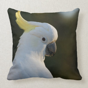 Cojín Decorativo Cockatoo blanco exótico