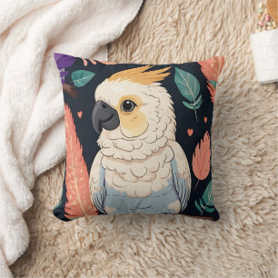 Cojín Decorativo Cockatoo con pluma