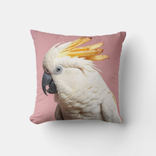 Cojín Decorativo Cockatoo divertido con Escudo de Fries franceses