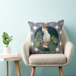 Cojín Decorativo Cockatoo en el paraíso