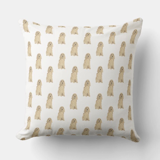 Cojín Decorativo Cocker Spaniel (Blonde Tan Golden) (Anverso)