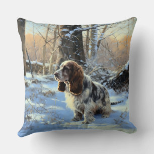Cojín Decorativo Cocker Spaniel Deja que nieve Navidad