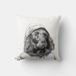 Cojín Decorativo Cocker Spaniel en la nieve