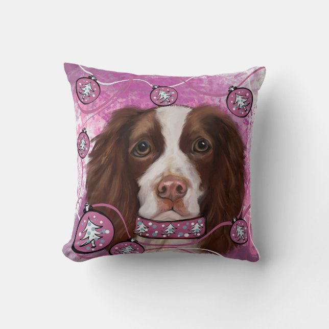Cojín Decorativo Cocker Spaniel Inglés de Muelle (Anverso)