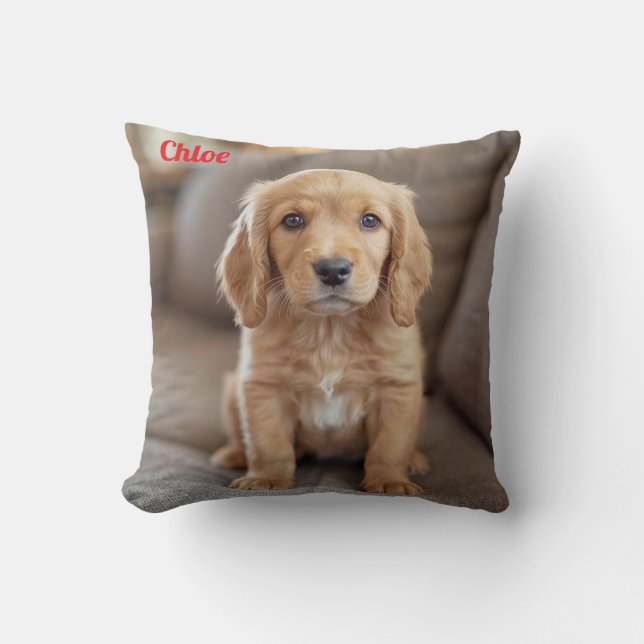 Cojín Decorativo Cocker Spaniel juguetón (Anverso)