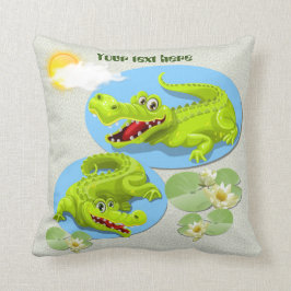 Cojín Decorativo ¡Cocodrilo sonriente!