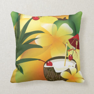 Cojín Decorativo Coconut Tiki Bar Luau Pillow Tropical