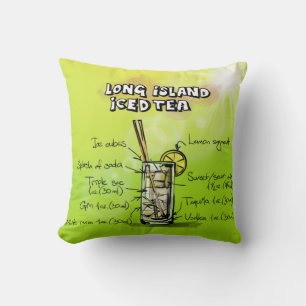 Cojín Decorativo Cóctel de té helado colorido de Long Island