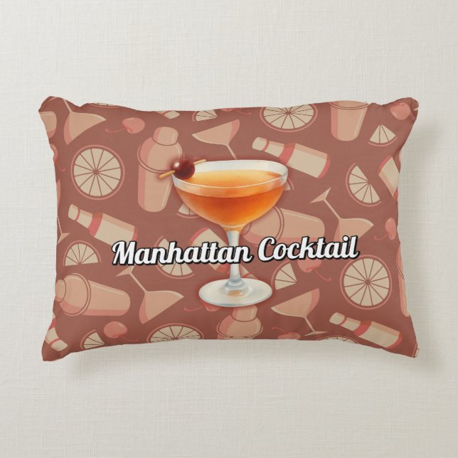 Cojín Decorativo Cóctel Manhattan (Anverso)