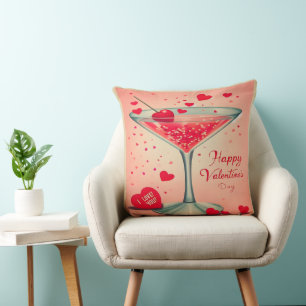 Cojín Decorativo cóctel Mid Century Valentine Martini