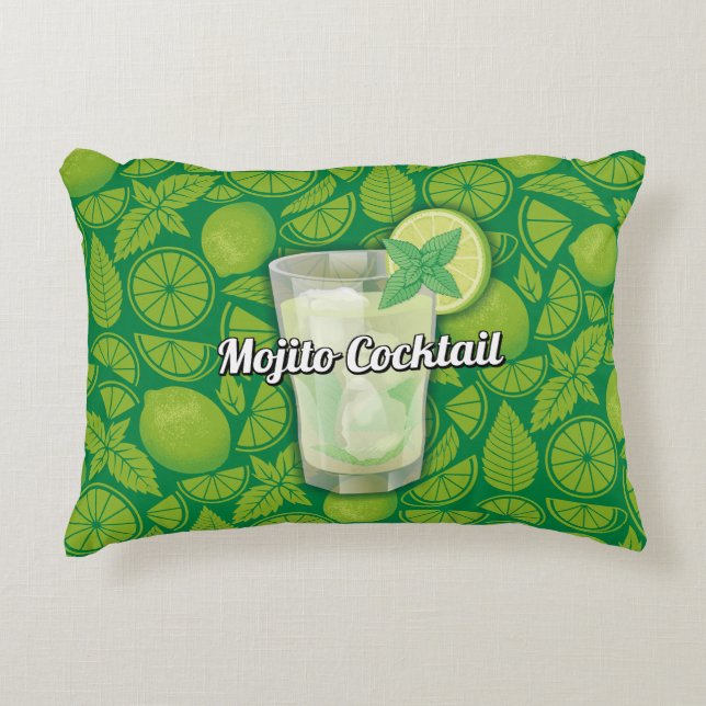 Cojín Decorativo Cóctel Mojito (Anverso)
