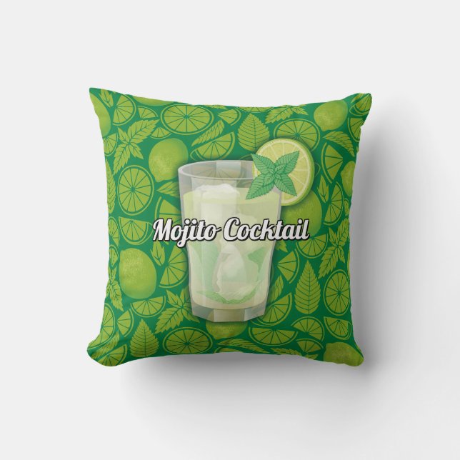 Cojín Decorativo Cóctel Mojito (Anverso)